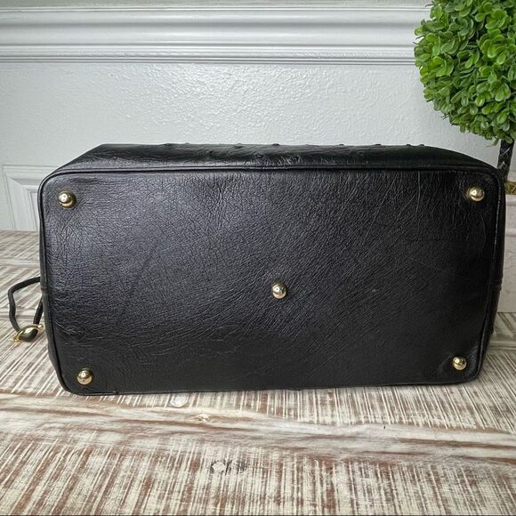 Lorenzi Genuine Ostrich Skin Ladies Handbag - Picture 4 of 11